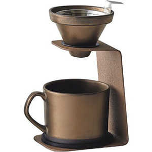 前畑 ブリューコーヒー 一人用ドリッパー マグカップ セット 約320ml ゴールド 52295 前畑 ブリューコーヒー 一人用ドリッパー マグカップ セット 約320ml ゴールド 52295