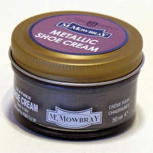 アールアンドデー M.MOWBRAY(エム・モゥブレィ)メタリックシュークリームジャー 50mL シルバー アールアンドデー M.MOWBRAY(エム・モゥブレィ)メタリックシュークリームジャー 50mL シルバー
