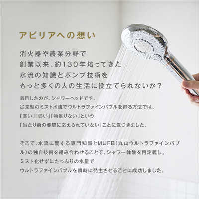 丸山製作所 ウルトラファインバブルシャワーヘッド habiller 丸山製作所 ウルトラファインバブルシャワーヘッド habiller