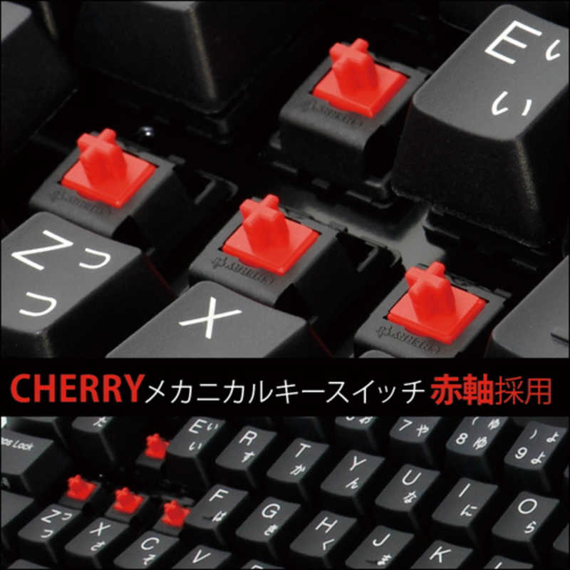 OWLTECH OWLTECH 有線キーボード[USB/PS2]Cherry製｢赤軸｣採用日本語キーボード ブラック OWL-KB109CRE-BK OWL-KB109CRE-BK