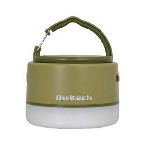 OWLTECH LEDランタン モバイルバッテリｰ付き 6700mAh LEDランタンとして使いながらスマｰトフォンの充電もできる｡ カｰキ [LED/充電式/防水] OWL-LPB6701LA-KH