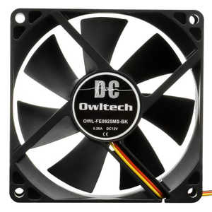 OWLTECH ケースファン 2ボールベアリング92mmサイズ OWL-FE0925MS-BK OWLTECH ケースファン 2ボールベアリング92mmサイズ OWL-FE0925MS-BK