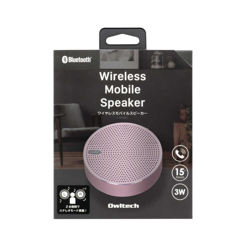 OWLTECH OWLTECH Bluetoothスピーカー ローズゴールド  OWL-BTSP03S-RG OWL-BTSP03S-RG