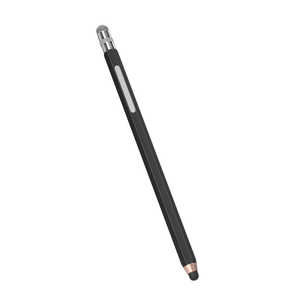 OWLTECH 握りやすいエンピツ型タッチペン シリコン+導電性繊維の2WAYペン先 ロングタイプ ブラック OWL-TPSE08-BK OWLTPSE08BK