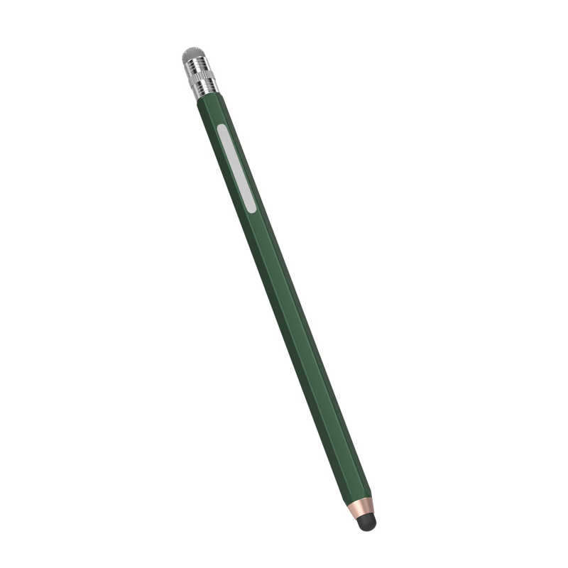 OWLTECH OWLTECH 握りやすいエンピツ型タッチペン シリコン+導電性繊維の2WAYペン先 ロングタイプ グリーン OWL-TPSE08-GR OWLTPSE08GR OWLTPSE08GR