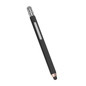OWLTECH 握りやすいエンピツ型タッチペン シリコン+導電性繊維の2WAYペン先 ショートタイプ ブラック OWL-TPSE09-BK OWLTPSE09BK