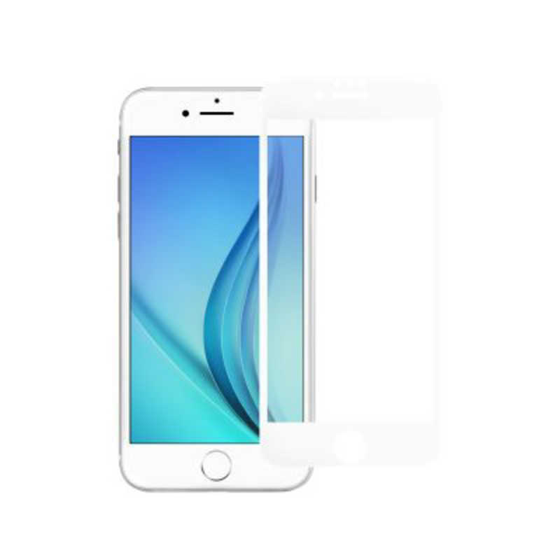 OWLTECH iPhone SE 第2世代 4.7インチ 8 送料無料キャンペーン? 7 6s 与え ホワイト OWL-GPIC47F-WCL 光沢 フチが欠けない全面保護ガラス 6対応
