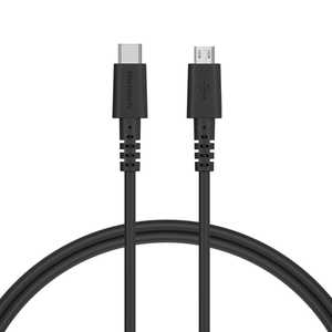 OWLTECH fɋ ^tUSB TypeC to microUSBP[u ubN m1mn OWL-CBCM10-BK