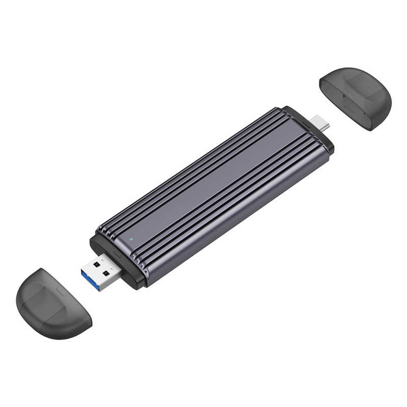 OWLTECH OWLTECH M.2 SSD 外付けケース USB Type-A/Type-C コネクター一体型 NVMe/SATA対応 最大転送速度10Gbps ［M.2対応］ シルバー OWL-ESM2UAC-SI OWL-ESM2UAC-SI