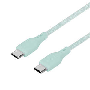 OWLTECH USB Type-C to USB Type-C シリコンケーブル 超やわらかで断線に強い 耐屈曲3万回以上 PD60W充電/データ転送 アイスミントブルー OWL-CBSRCC15-IB