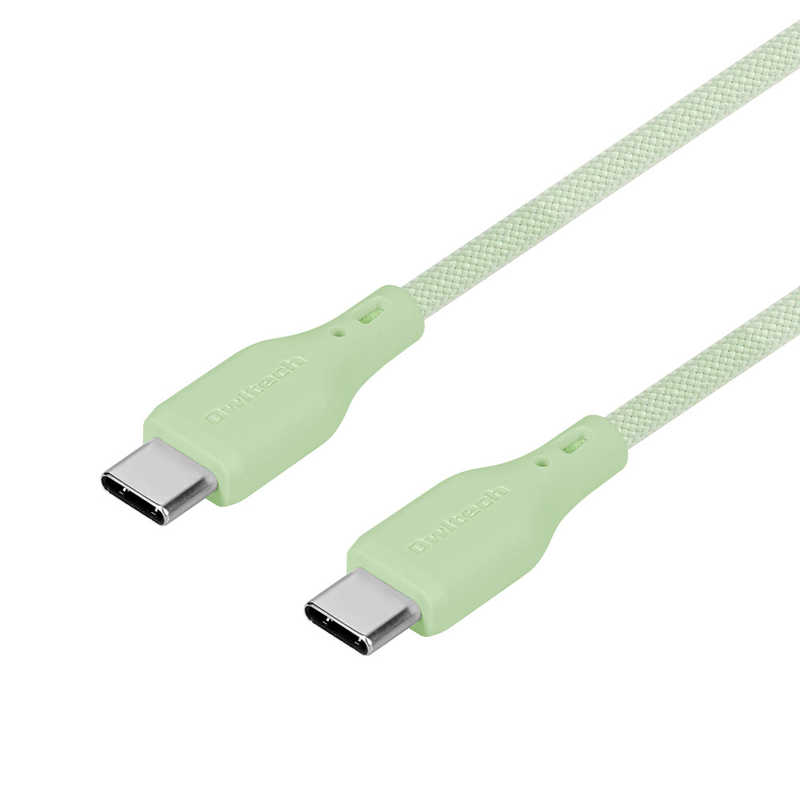 OWLTECH OWLTECH USB Type-C to USB Type-C シリコンケーブル 超やわらかで断線に強い 耐屈曲3万回以上 PD60W充電/データ転送 セージグリーン OWL-CBSRCC15-SAG OWL-CBSRCC15-SAG