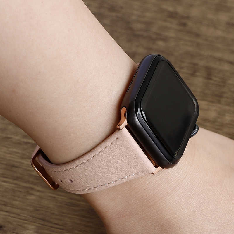 OWLTECH OWLTECH Apple Watch(38/40/41mm)用 ニュアンスカラー スリムレザーバンド 「mignonne(ミニョン)」 ダルブルー OWLMINAWBS02BL OWLMINAWBS02BL