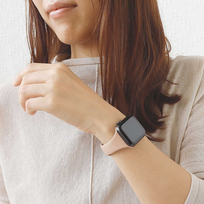 OWLTECH OWLTECH Apple Watch(38/40/41mm)用 ニュアンスカラー スリムシリコンバンド 「mignonne(ミニョン)」 ピンクベージュ OWLMINAWBS03PB OWLMINAWBS03PB