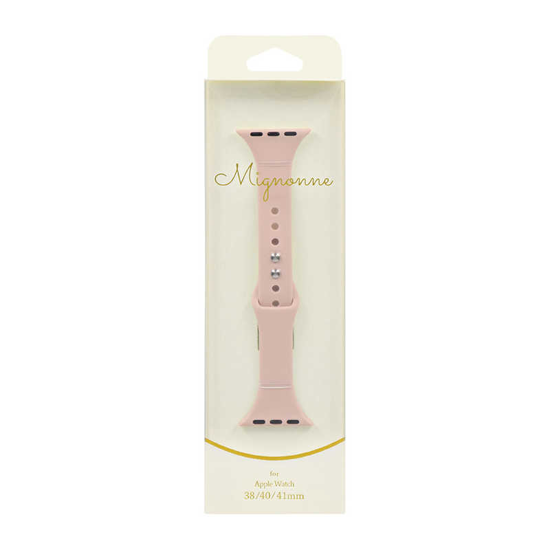 OWLTECH OWLTECH Apple Watch(38/40/41mm)用 ニュアンスカラー スリムシリコンバンド 「mignonne(ミニョン)」 ピンクベージュ OWLMINAWBS03PB OWLMINAWBS03PB