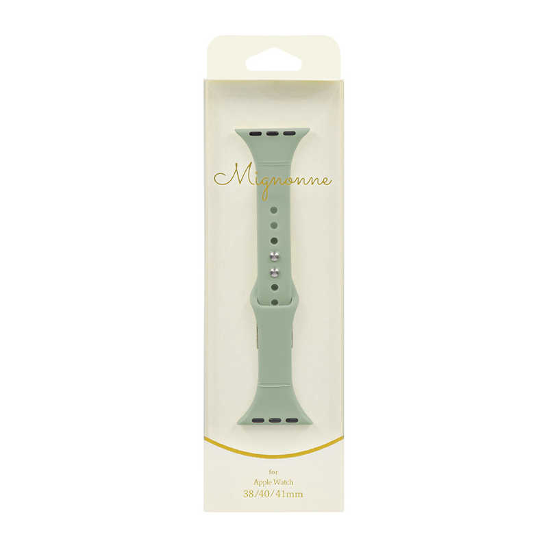 OWLTECH OWLTECH Apple Watch(38/40/41mm)用 ニュアンスカラー スリムシリコンバンド 「mignonne(ミニョン)」 セージグリーン OWLMINAWBS03SA OWLMINAWBS03SA