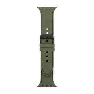 OWLTECH Apple Watch(42/44/45/49mm)用 レザーライクシリコンバンド 「TACT IX(タクトナイン)」 ダークセージ OWLTACAWBL03SA
