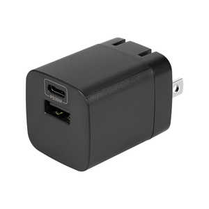 OWLTECH USB Type-C×1 USB Type-A×1 AC[d m2|[g /USB Power DeliveryΉ /Smart ICΉ /GaN(KE) ̗pn ubN OWL-APD30C1A1R-BK
