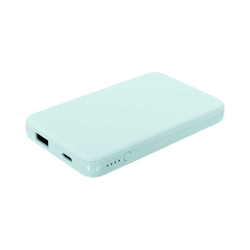 OWLTECH OWLTECH モバイルバッテリー 5000mAh USB Type-C入出力/USB Type-A出力 低電流モード搭載 ［2ポート］ アイスミントブルー OWL-LPB5012-IB OWL-LPB5012-IB