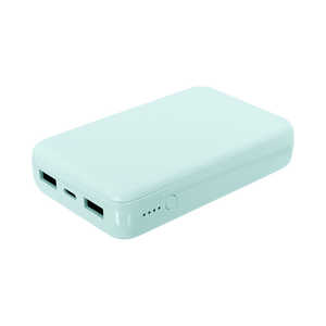 OWLTECH モバイルバッテリー 10000mAh USB Type-C入出力/USB Type-A出力 低電流モード搭載 ［3ポート］ アイスミントブルー OWL-LPB10012-IB