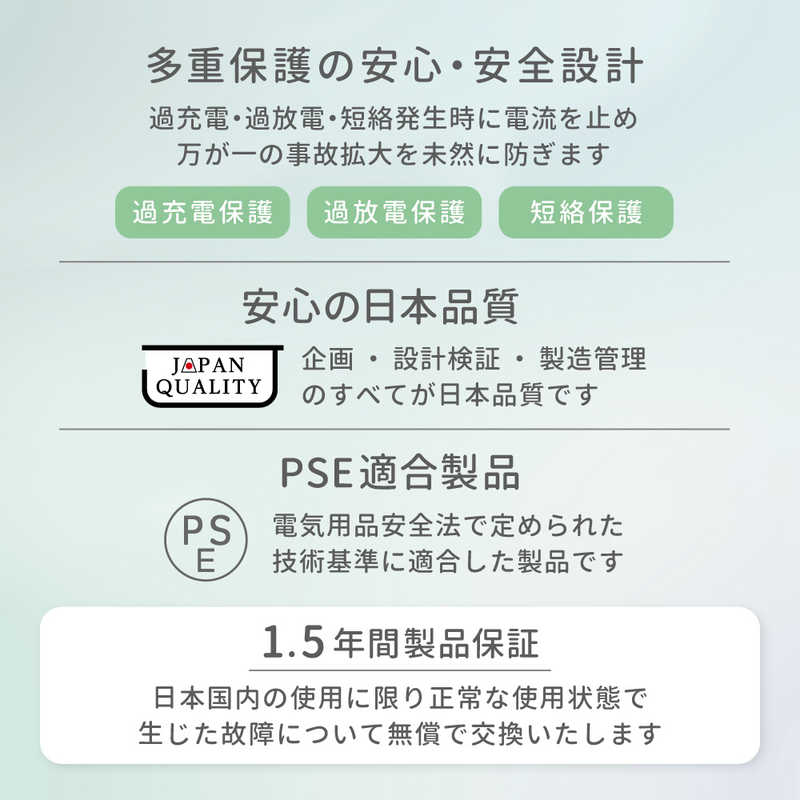 OWLTECH OWLTECH モバイルバッテリー 10000mAh USB Type-C入出力/USB Type-A出力 低電流モード搭載 ［3ポート］ セージグリーン OWL-LPB10012-SAG OWL-LPB10012-SAG