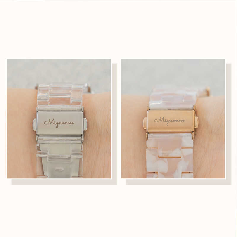 OWLTECH OWLTECH Apple Watch(40/41/42mm)用 キャンディレジンストラップ 『Mignonne(ミニョン)』シリーズ ピーチメルバ OWL-AWBSMIN05-PK OWL-AWBSMIN05-PK
