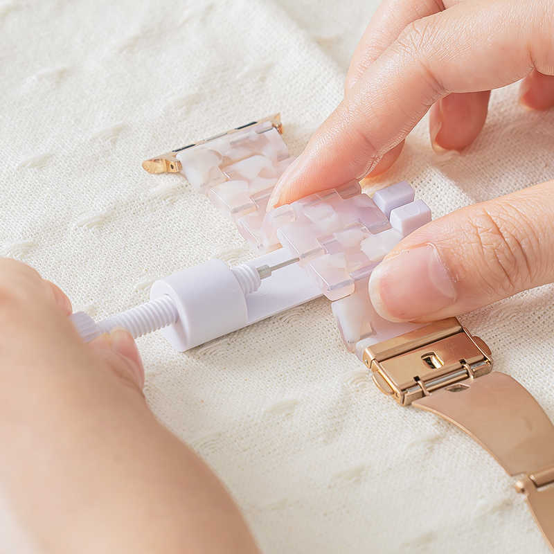 OWLTECH OWLTECH Apple Watch(40/41/42mm)用 キャンディレジンストラップ 『Mignonne(ミニョン)』シリーズ ピーチメルバ OWL-AWBSMIN05-PK OWL-AWBSMIN05-PK