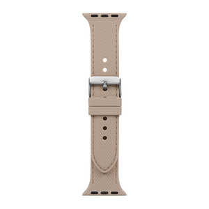 OWLTECH Apple Watch(40/41/42mm)用 レザーライクシリコンバンド 『Mignonne(ミニョン)』シリーズ グレージュ OWL-AWBSMIN06-BE