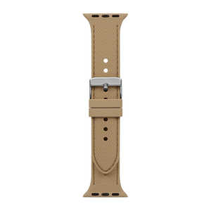 OWLTECH Apple Watch(40/41/42mm)用 レザーライクシリコンバンド 『Mignonne(ミニョン)』シリーズ キャメル OWL-AWBSMIN06-CA