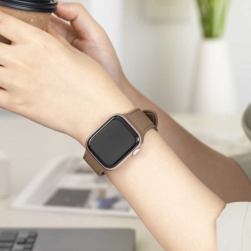 OWLTECH OWLTECH Apple Watch(40/41/42mm)用 レザーライクシリコンバンド 『Mignonne(ミニョン)』シリーズ アッシュローズ OWL-AWBSMIN06-PK OWL-AWBSMIN06-PK