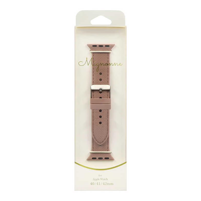 OWLTECH OWLTECH Apple Watch(40/41/42mm)用 レザーライクシリコンバンド 『Mignonne(ミニョン)』シリーズ アッシュローズ OWL-AWBSMIN06-PK OWL-AWBSMIN06-PK