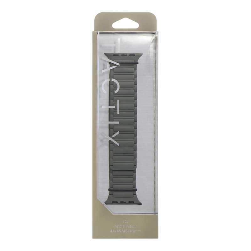 OWLTECH OWLTECH Apple Watch(44/45/46/49mm)用 ハイパーマグネティックシリコンバンド 『TACTIX(タクトナイン)』シリーズ ダークセージ OWL-AWBLTAC07-SA OWL-AWBLTAC07-SA