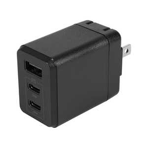 OWLTECH AC[d PD65W GaN̗p A×1/C×2 m3|[g / USB Power DeliveryΉ / Smart ICΉn ubN OWL-APD65C2A1GS-BK