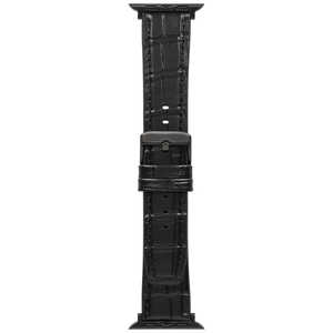 OWLTECH VORGAL クロコダイルレザーバンド for Apple Watch(44/45/46/49mm) ブラック OWL-AWBLVRG02-BK OWLTECH VORGAL クロコダイルレザーバンド for Apple Watch(44/45/46/49mm) ブラック OWL-AWBLVRG02-BK