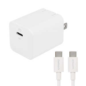 OWLTECH �X�}�z�[�d��{�P�[�u�� Type-C�P�[�u���t�� USB Type-C×1 PD30W �mUSB Power Delivery�Ή� / 1�|�[�g�n �z���C�g OWL-APDJ30CC15-WH