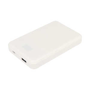 OWLTECH ���o�C���o�b�e���[ 10000mAh ���ő̓d�r�̗p �f�W�^���\������ [USB Power Delivery�Ή� / 2�|�[�g] �z���C�g OWL-LPB10024-WH