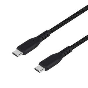 OWLTECH 超タフケーブル Type-C to Type-C 1m 耐屈曲12万回 PD60W充電/データ転送対応 ［USB-C ⇔ USB-C］ ブラック OWL-CBA6CC-10-BK