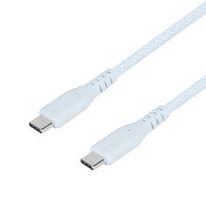 OWLTECH 超タフケーブル Type-C to Type-C 3m 耐屈曲12万回 PD60W充電/データ転送対応 ［USB-C ⇔ USB-C］ ブルー OWL-CBA6CC-30-BL