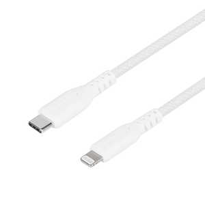 OWLTECH 超タフケーブル Type-C to Lightning 3m 耐屈曲12万回 PD60W充電/データ転送対応 ［USB-C ⇔ Lightning］ ホワイト OWL-CBA6CL-30-WH
