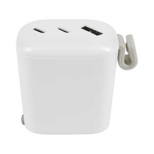 OWLTECH Soft Easy Charger PD65W �uSoft(�\�t�g)�v?���炩���A���΂ɂ���B? �mUSB-C×2 / USB-A×1 / 3�|�[�g�n �z���C�g OWL-AC6501-SFT-WH