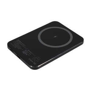 OWLTECH ���o�C���o�b�e���[ �����^6.7mm �}�O�l�b�g�����C�����X�[�d 5000mAh �ő�PD20W�o�� �mUSB Power Delivery�Ή��n �u���b�N OWL-PBM5002J-BK