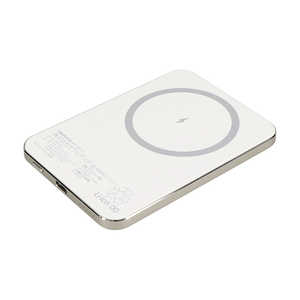 OWLTECH ���o�C���o�b�e���[ �����^6.7mm �}�O�l�b�g�����C�����X�[�d 5000mAh �ő�PD20W�o�� �mUSB Power Delivery�Ή��n �z���C�g OWL-PBM5002J-WH