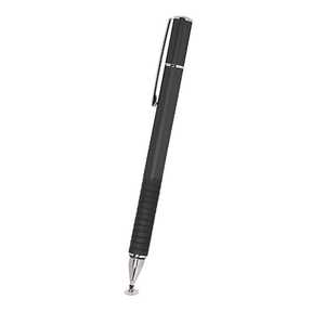OWLTECH タッチペン 静電式 ディスク型&導電繊維ペン先静電式タッチペン ブラック OWL-TPSE02-BK