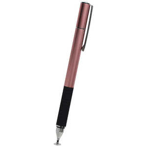 OWLTECH 〔タッチペン:静電式〕 ディスク型&導電繊維ペン先静電式タッチペン OWL-TPSE02-PK ピンク