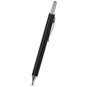 OWLTECH 〔タッチペン:静電式〕 ディスク型ペン先ノック式タッチペン OWL-TPSE04-BK ブラック