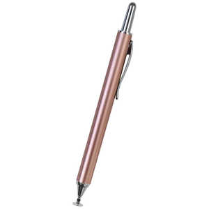 OWLTECH 〔タッチペン:静電式〕 ディスク型ペン先ノック式タッチペン OWL-TPSE04-PK ピンク