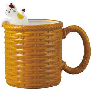 サンアート かわいい食器 クルクル バスケット マグカップ 約300ml スプーン付 三毛猫 SAN2925-1 サンアート かわいい食器 クルクル バスケット マグカップ 約300ml スプーン付 三毛猫 SAN2925-1