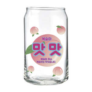 サンアート おもしろ食器 缶型 グラス タンブラー 約360ml 韓国風 モモ SAN41422 サンアート おもしろ食器 缶型 グラス タンブラー 約360ml 韓国風 モモ SAN41422