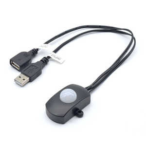 タイムリー USB人感センサー 動きに反応して電源ON ブラック USBSENSOR-BK ブラック