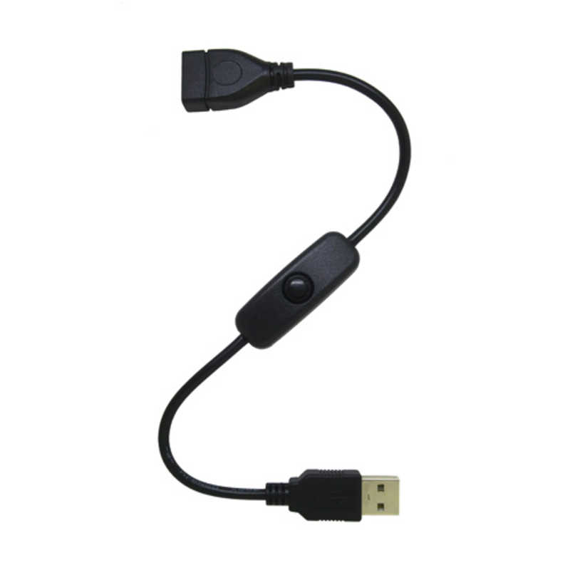 タイムリー タイムリー 電源スイッチケーブル [USB-A オス→メス USB-A /0.29m] ブラック USBA-Switch USBA-Switch