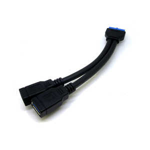 変換名人JAPAN M/B上のUSB3.0ピンヘッダ端子 → USB3.0(A・メス×2) 変換ケーブル MBUSB3/CA ブラック PD8531 変換名人JAPAN M/B上のUSB3.0ピンヘッダ端子 → USB3.0(A・メス×2) 変換ケーブル MBUSB3/CA ブラック PD8531